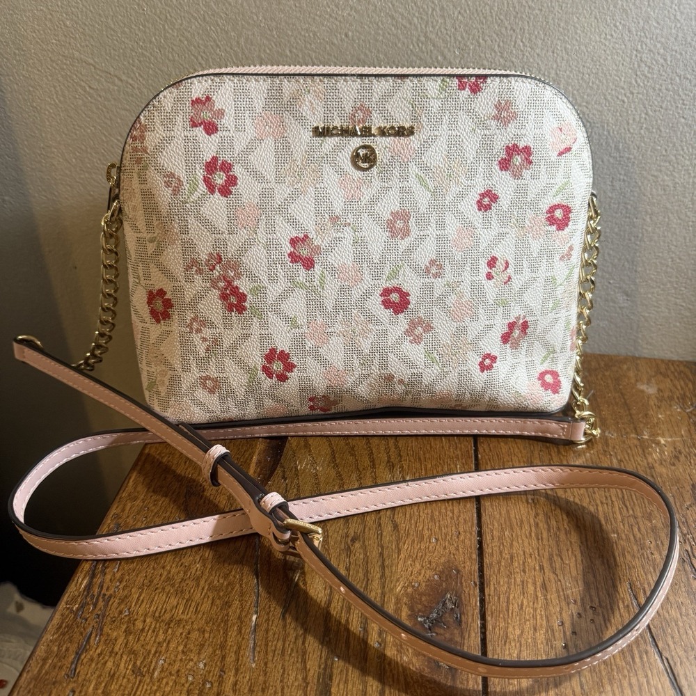 Michael Kors Cindy Women's Dome Crossbody Bag Signature MK Floral